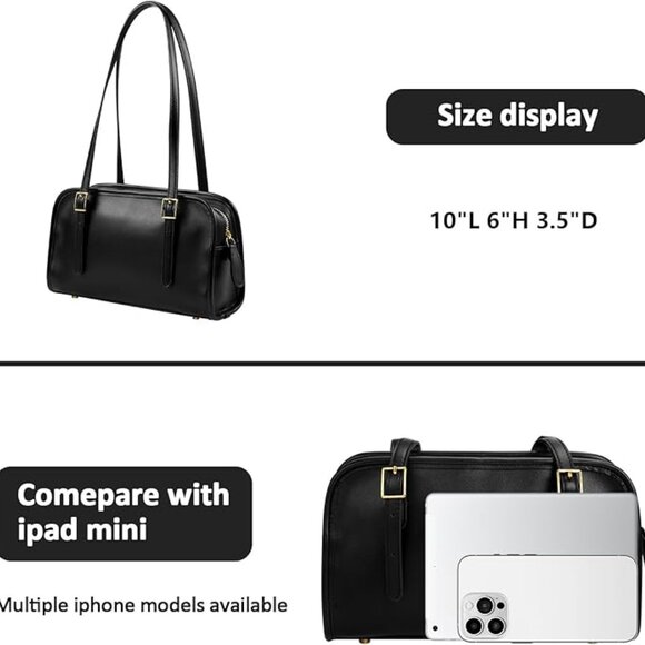 NEW Swing Bag, Zip Shoulder Bag Purse, Black - Picture 6 of 8